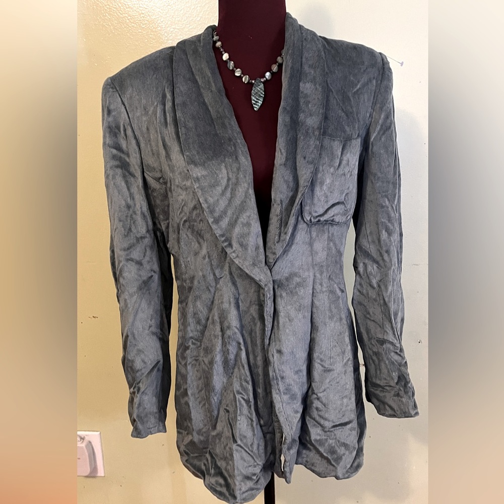 Ann Loy slate blue blazer